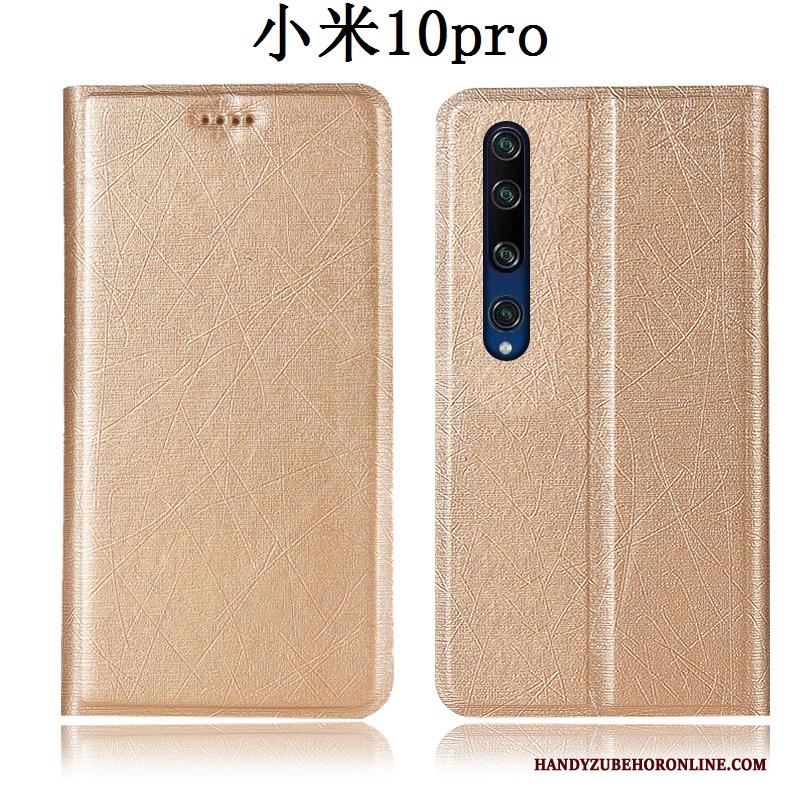 Xiaomi Mi 10 Pro Hoesje Bescherming Leren Etui All Inclusive Folio Mini Anti-fall Zijde