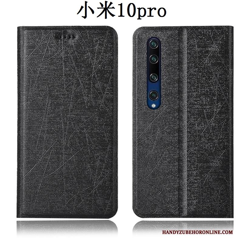 Xiaomi Mi 10 Pro Hoesje Bescherming Leren Etui All Inclusive Folio Mini Anti-fall Zijde