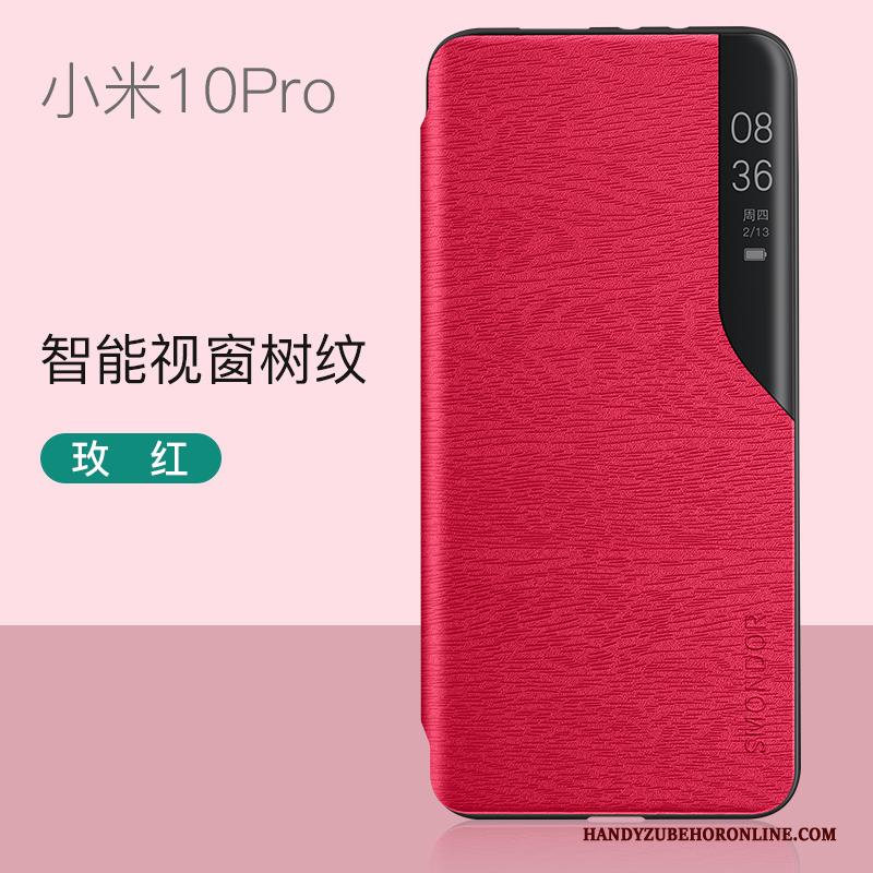 Xiaomi Mi 10 Pro Hoesje Folio Leren Etui Siliconen All Inclusive Net Red Blauw Hoes