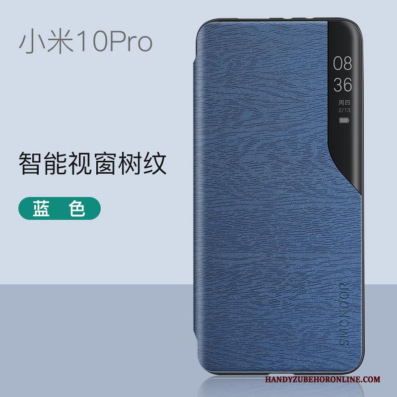 Xiaomi Mi 10 Pro Hoesje Folio Leren Etui Siliconen All Inclusive Net Red Blauw Hoes