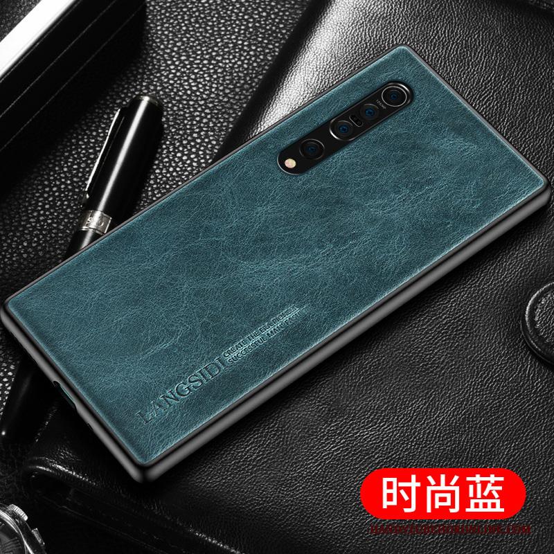 Xiaomi Mi 10 Pro Hoesje Telefoon Koe Persoonlijk Bescherming Rood Leren Etui All Inclusive