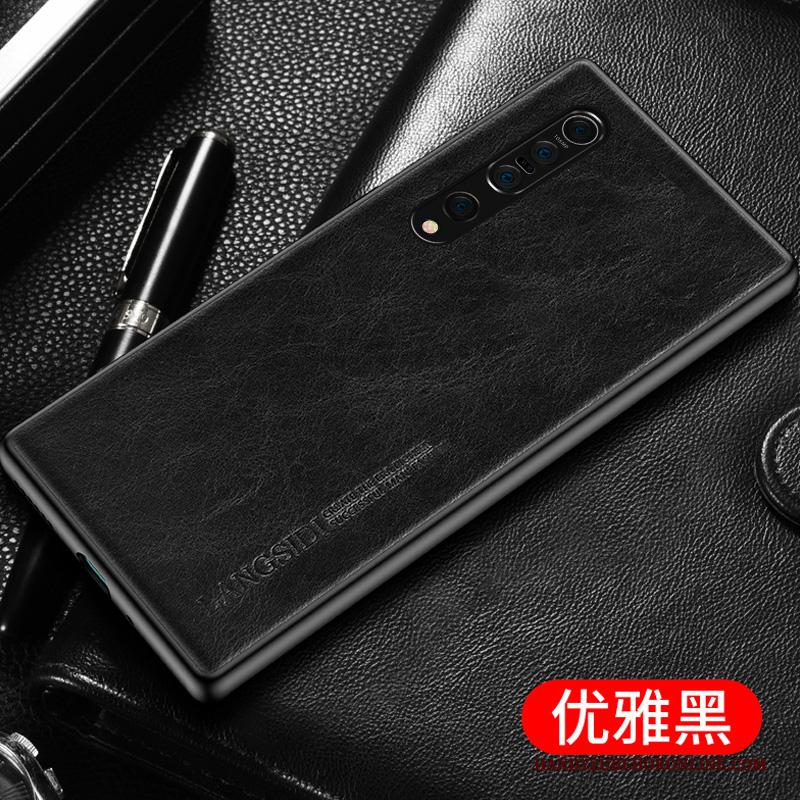 Xiaomi Mi 10 Pro Hoesje Telefoon Koe Persoonlijk Bescherming Rood Leren Etui All Inclusive