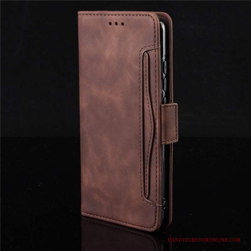 Xiaomi Mi 10 Pro Kaart Folio Hoesje Telefoon Rood Mini Leren Etui Bescherming