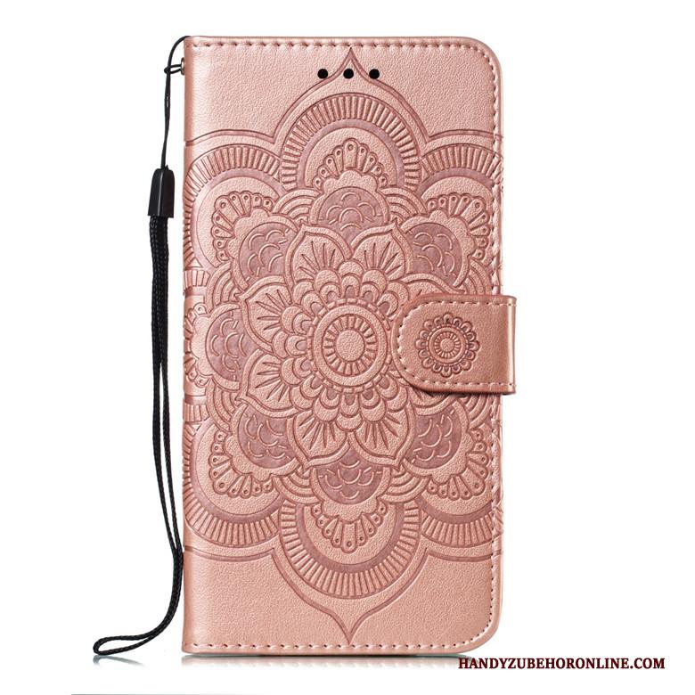 Xiaomi Mi 10 Pro Mini Zacht Leren Etui Anti-fall Folio Purper Hoesje Telefoon