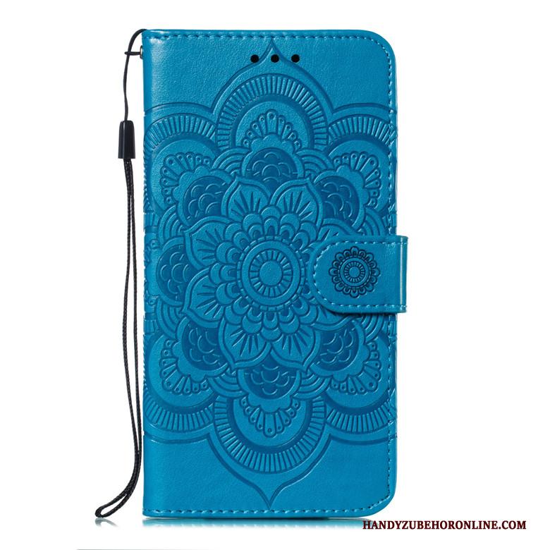 Xiaomi Mi 10 Pro Mini Zacht Leren Etui Anti-fall Folio Purper Hoesje Telefoon