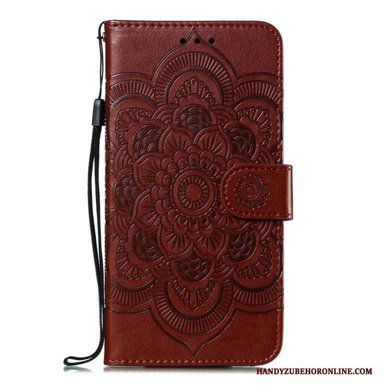 Xiaomi Mi 10 Pro Mini Zacht Leren Etui Anti-fall Folio Purper Hoesje Telefoon