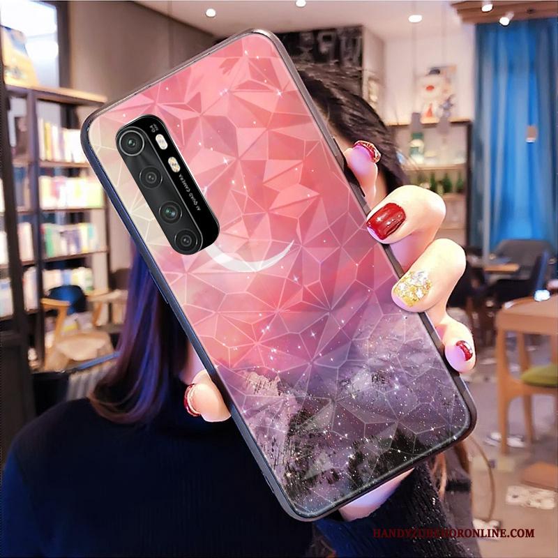 Xiaomi Mi Note 10 Lite Bescherming Patroon Jeugd Anti-fall Hoesje Telefoon Purper Hart