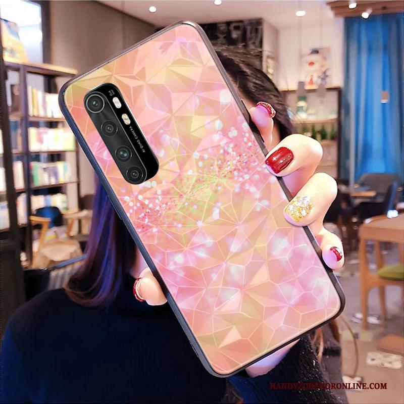 Xiaomi Mi Note 10 Lite Bescherming Patroon Jeugd Anti-fall Hoesje Telefoon Purper Hart