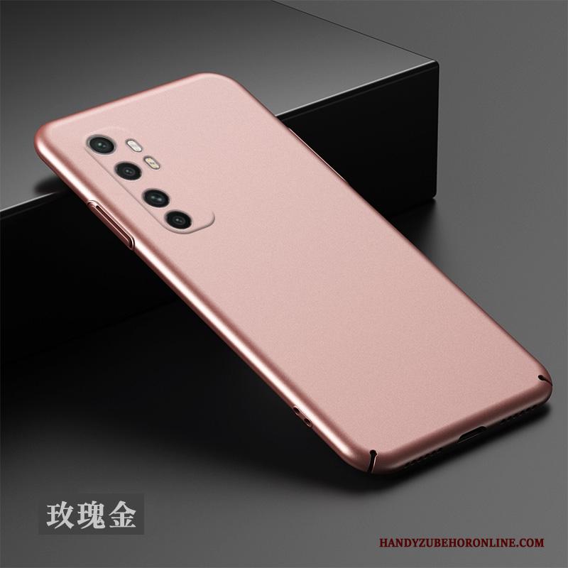 Xiaomi Mi Note 10 Lite Hoesje Goud Zwart Mini Schrobben Telefoon Hard