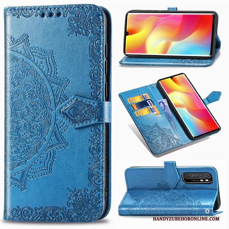 Xiaomi Mi Note 10 Lite Hoesje Telefoon Anti-fall Zwart Clamshell Mini Leren Etui All Inclusive