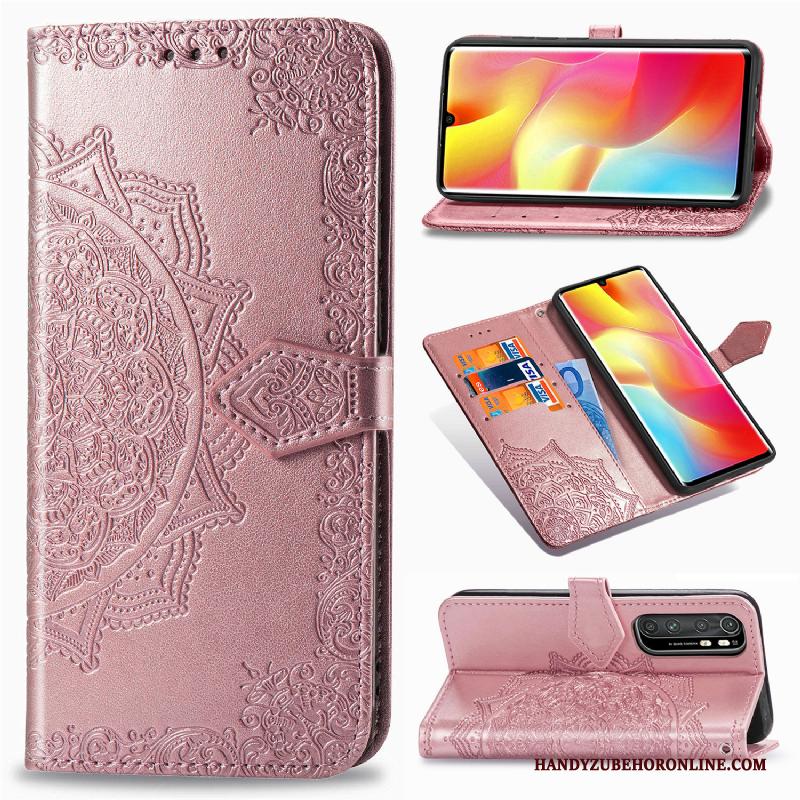 Xiaomi Mi Note 10 Lite Hoesje Telefoon Anti-fall Zwart Clamshell Mini Leren Etui All Inclusive