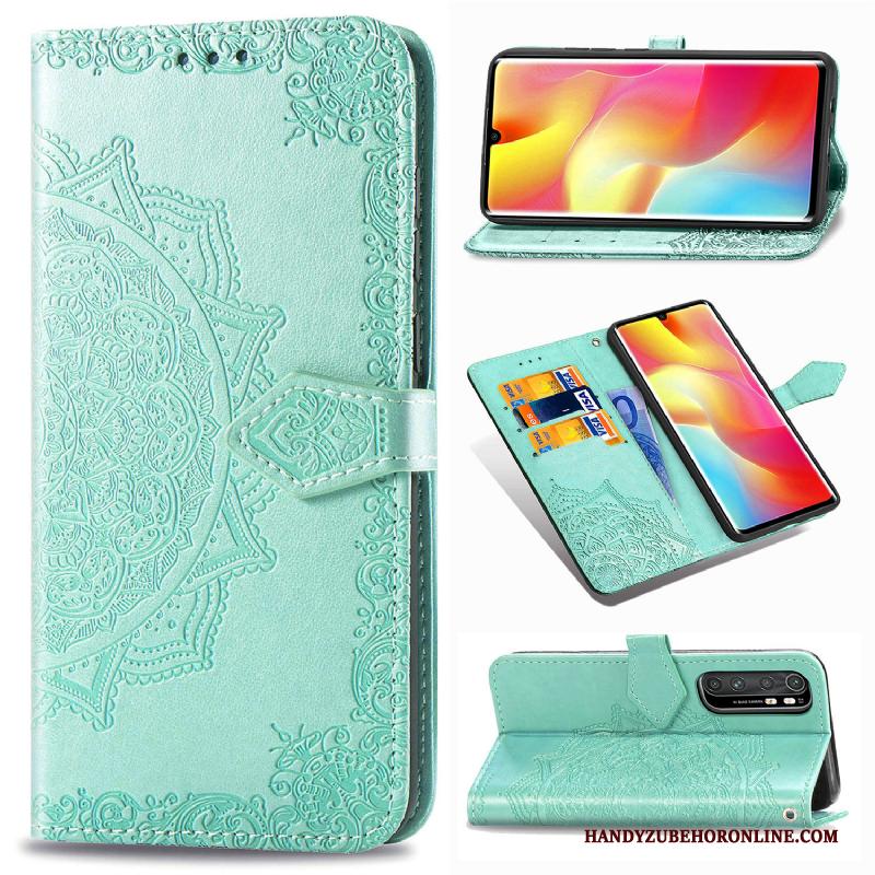 Xiaomi Mi Note 10 Lite Hoesje Telefoon Anti-fall Zwart Clamshell Mini Leren Etui All Inclusive