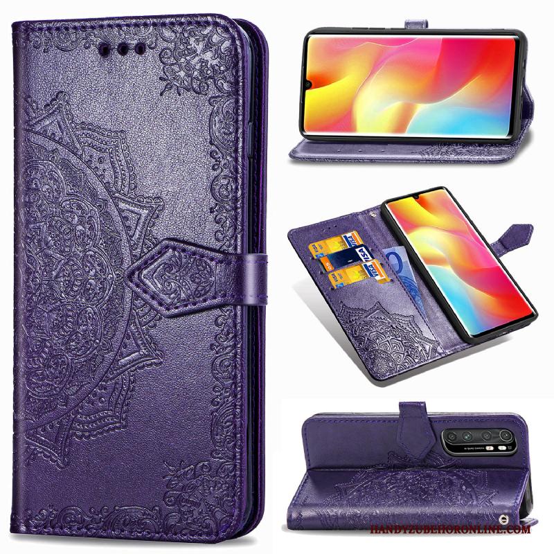 Xiaomi Mi Note 10 Lite Hoesje Telefoon Anti-fall Zwart Clamshell Mini Leren Etui All Inclusive