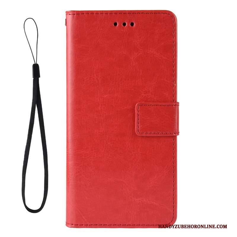 Xiaomi Mi Note 10 Lite Leren Etui Rood Mini Mobiele Telefoon Hoesje Telefoon Folio Hanger