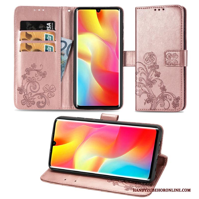 Xiaomi Mi Note 10 Lite Lucky Rood Jeugd Mini Clamshell Leren Etui Hoesje Telefoon