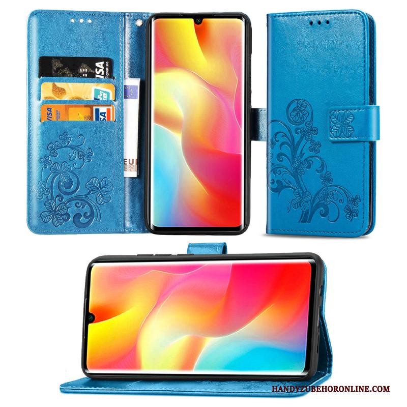 Xiaomi Mi Note 10 Lite Lucky Rood Jeugd Mini Clamshell Leren Etui Hoesje Telefoon