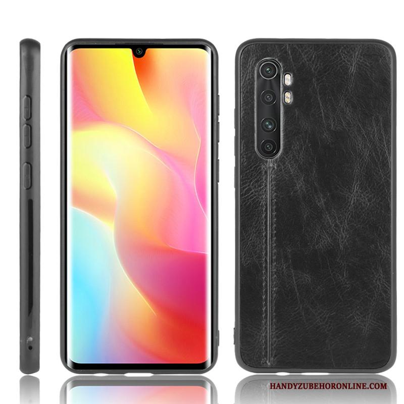 Xiaomi Mi Note 10 Lite Mini Rood Leren Etui Koe Patroon Hoesje Telefoon Bescherming