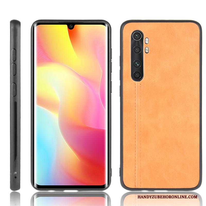 Xiaomi Mi Note 10 Lite Mini Rood Leren Etui Koe Patroon Hoesje Telefoon Bescherming