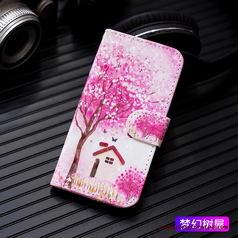 iPhone 11 All Inclusive Leren Etui Roze Folio Geschilderd Hoesje Telefoon