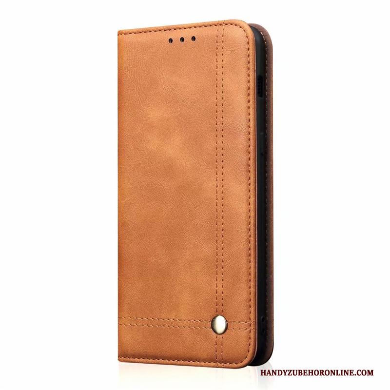 iPhone 11 Anti-fall All Inclusive Vintage Bedrijf Leren Etui Hoesje Telefoon Nieuw