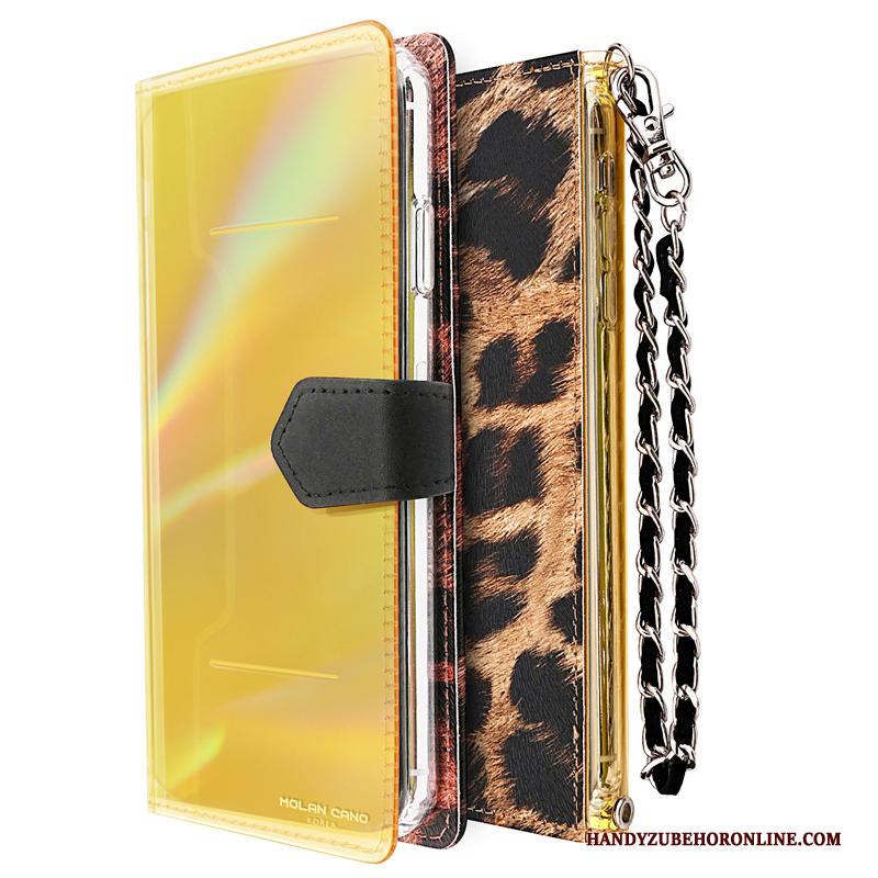 iPhone 11 Anti-fall All Inclusive Zacht Folio Leren Etui Ketting Hoesje