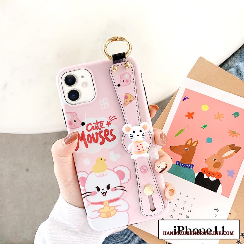 iPhone 11 Hoesje Anti-fall All Inclusive Hoes Roze Nieuw Scheppend Mooie