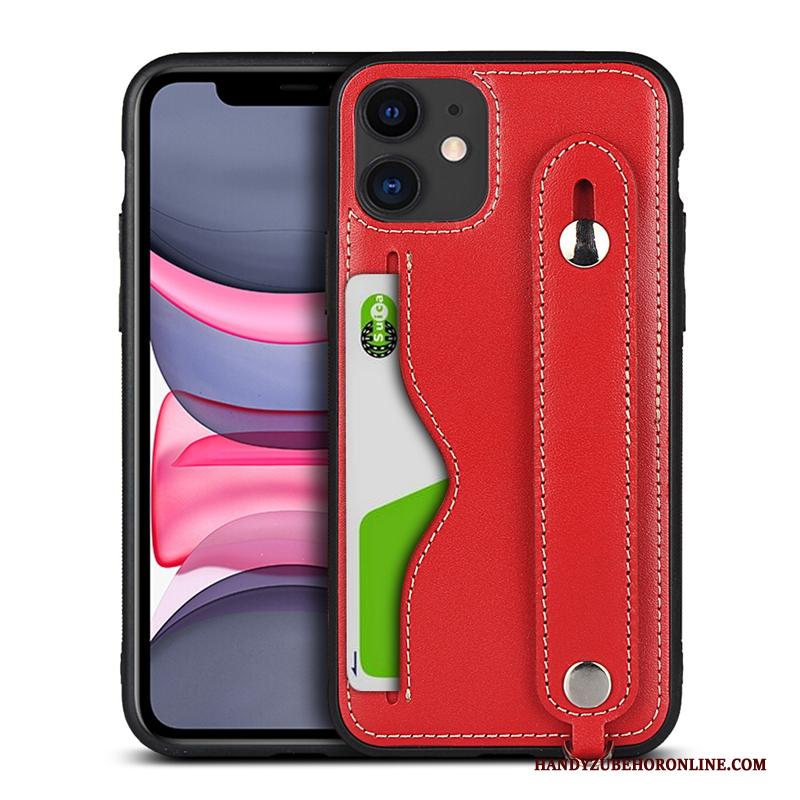 iPhone 11 Hoesje Kwaliteit High End Echt Leer Hanger Groen All Inclusive Anti-fall