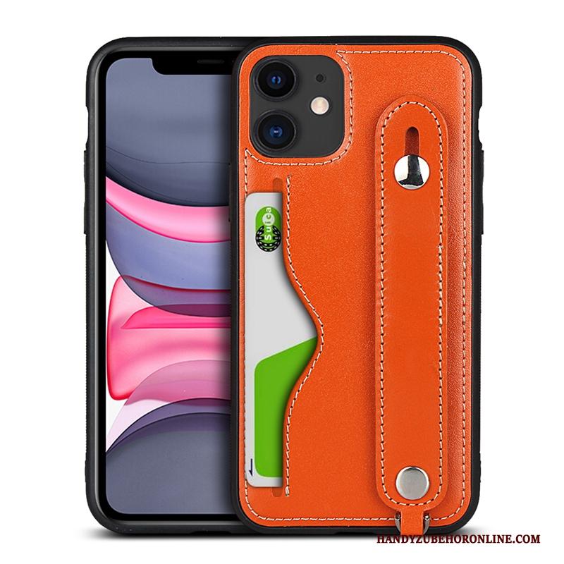 iPhone 11 Hoesje Kwaliteit High End Echt Leer Hanger Groen All Inclusive Anti-fall