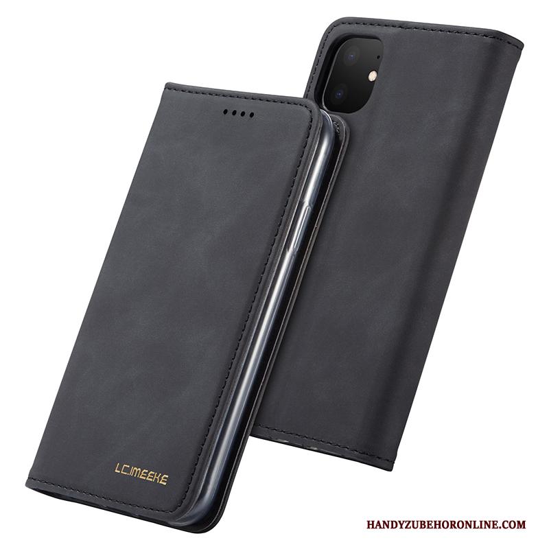 iPhone 11 Hoesje Leer Folio Echt Leer Hoes Bescherming High End Trendy Merk