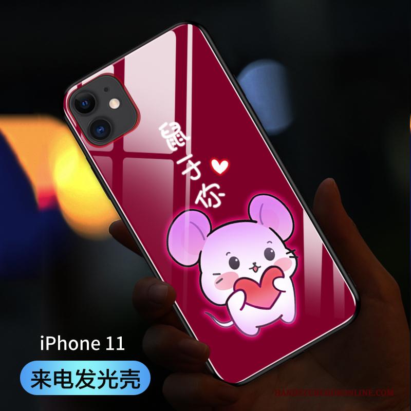 iPhone 11 Hoesje Telefoon Anti-fall Rood Trendy Merk Rat Nieuw Vreugdevol