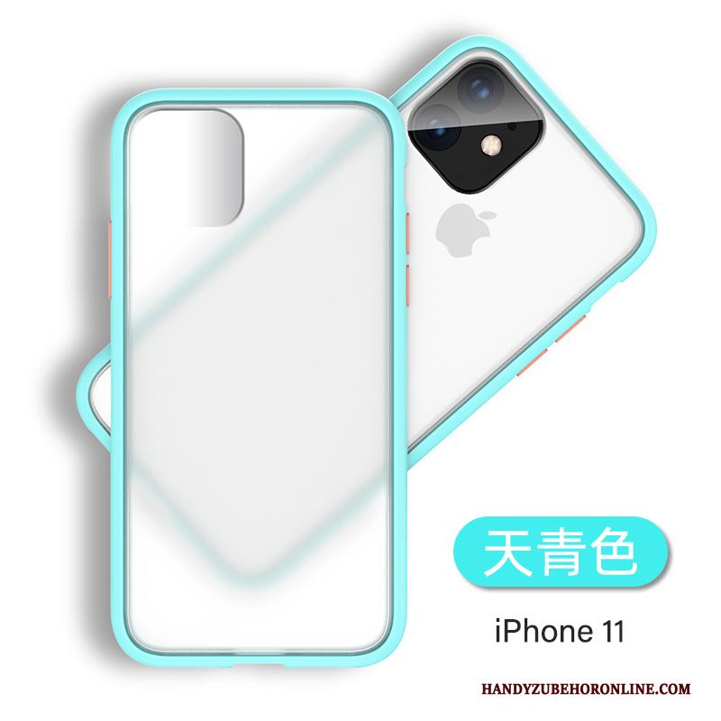 iPhone 11 Hoesje Telefoon Doorzichtig Trendy Merk Anti-fall Schrobben Siliconen Geel