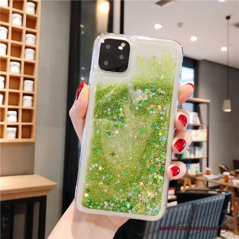 iPhone 11 Pro All Inclusive Drijfzand Scheppend Vloeistof Groen Zacht Hoesje Telefoon