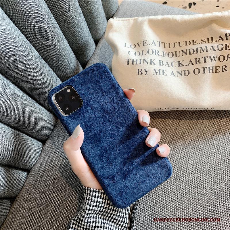 iPhone 11 Pro Blauw Scheppend Suede Lovers Hoesje Telefoon Persoonlijk