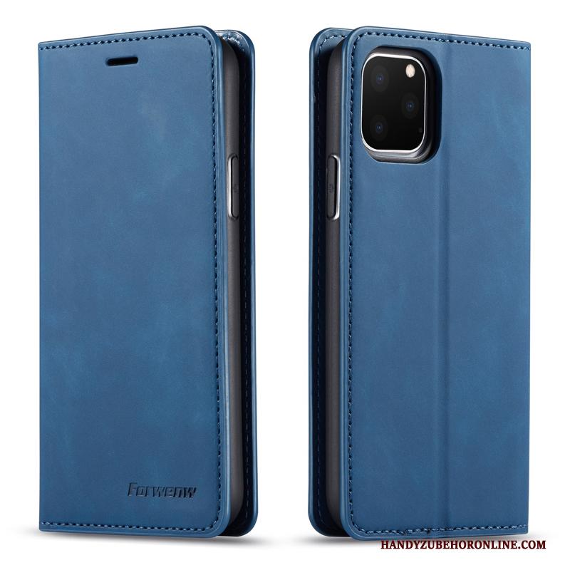 iPhone 11 Pro Hoesje Leren Etui Echt Leer Bedrijf Mobiele Telefoon Hoes Trend Mode