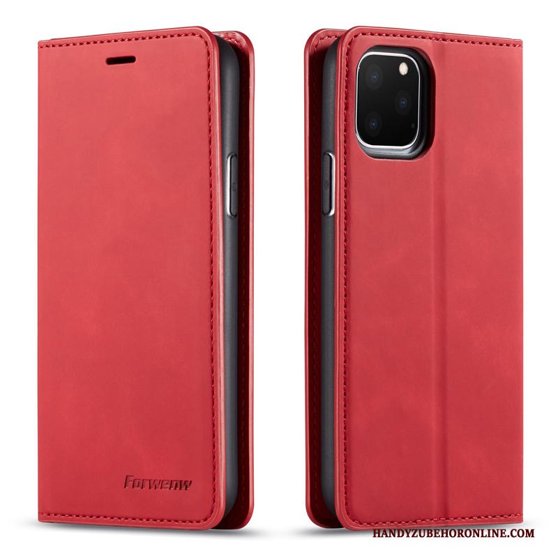 iPhone 11 Pro Hoesje Leren Etui Echt Leer Bedrijf Mobiele Telefoon Hoes Trend Mode