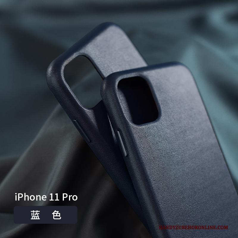 iPhone 11 Pro Hoesje Nieuw Leren Etui Scheppend Echt Leer High End Anti-fall Hoes