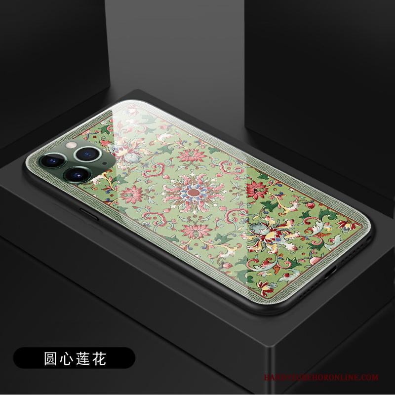 iPhone 11 Pro Hoesje Pas Persoonlijk Bescherming Scheppend Vintage Pioen Bloemen