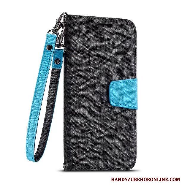 iPhone 11 Pro Hoesje Telefoon Blauw Leren Etui Bescherming Bedrijf Folio