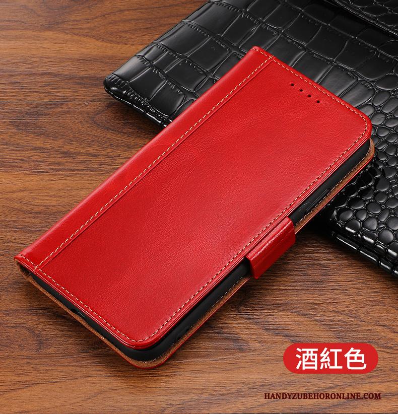 iPhone 11 Pro Kaart Bedrijf Nieuw Leren Etui Rood Hoesje Telefoon Lederen