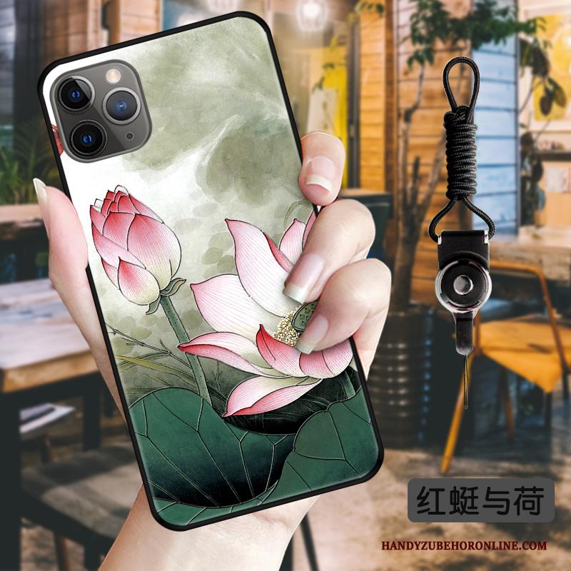 iPhone 11 Pro Kraanvogel Zwart Trend Inkt Hoes Hoesje Telefoon Chinese Stijl