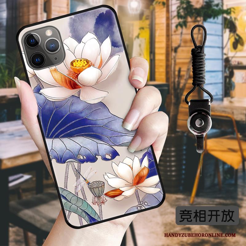 iPhone 11 Pro Kraanvogel Zwart Trend Inkt Hoes Hoesje Telefoon Chinese Stijl