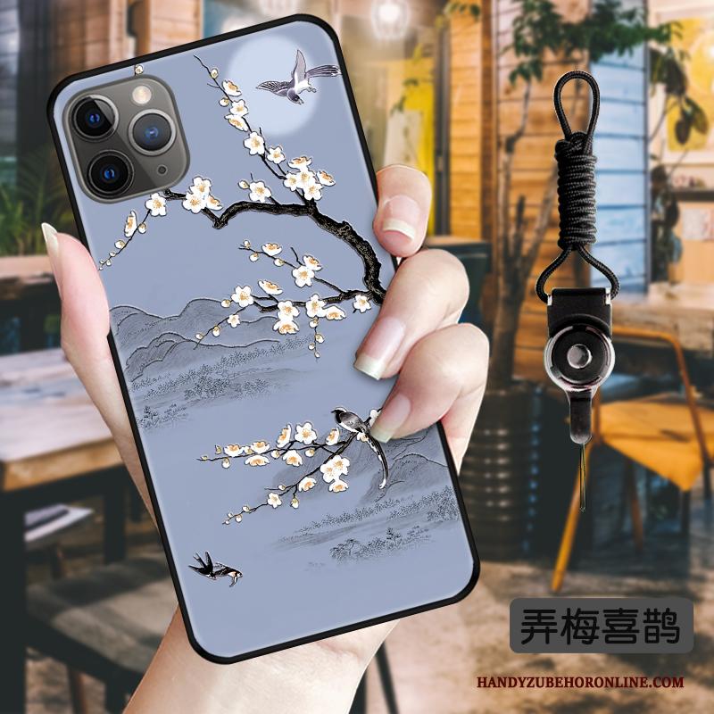 iPhone 11 Pro Kraanvogel Zwart Trend Inkt Hoes Hoesje Telefoon Chinese Stijl