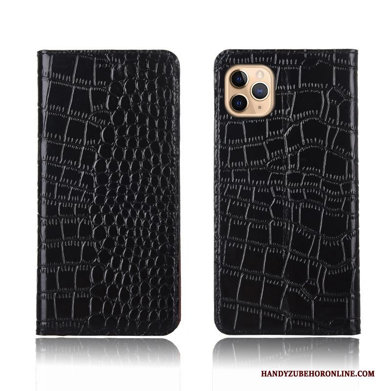 iPhone 11 Pro Krokodil Hoesje Telefoon Leren Etui Rood Bescherming Anti-fall Echt Leer