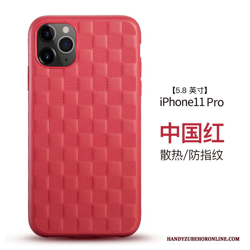 iPhone 11 Pro Leren Etui Bedrijf Patroon Nieuw Hoesje Telefoon Bescherming Siliconen