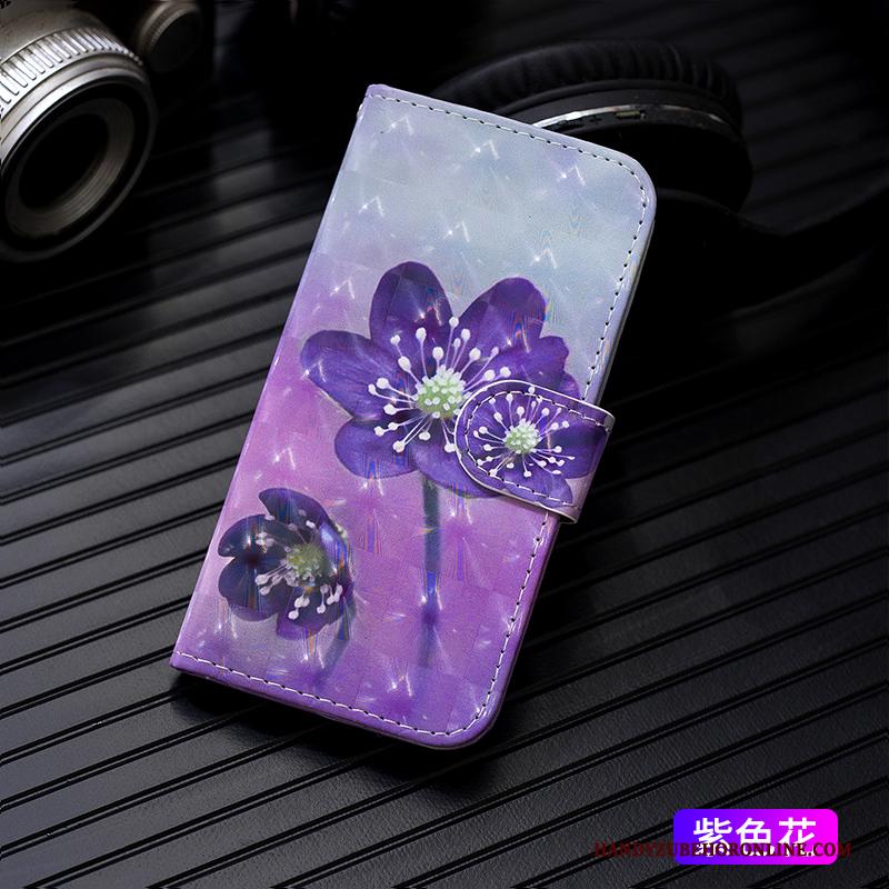 iPhone 11 Pro Leren Etui Hoesje Telefoon Folio Purper All Inclusive Geschilderd