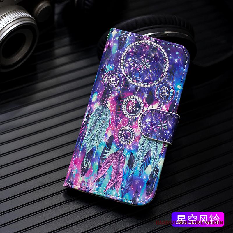 iPhone 11 Pro Leren Etui Hoesje Telefoon Folio Purper All Inclusive Geschilderd