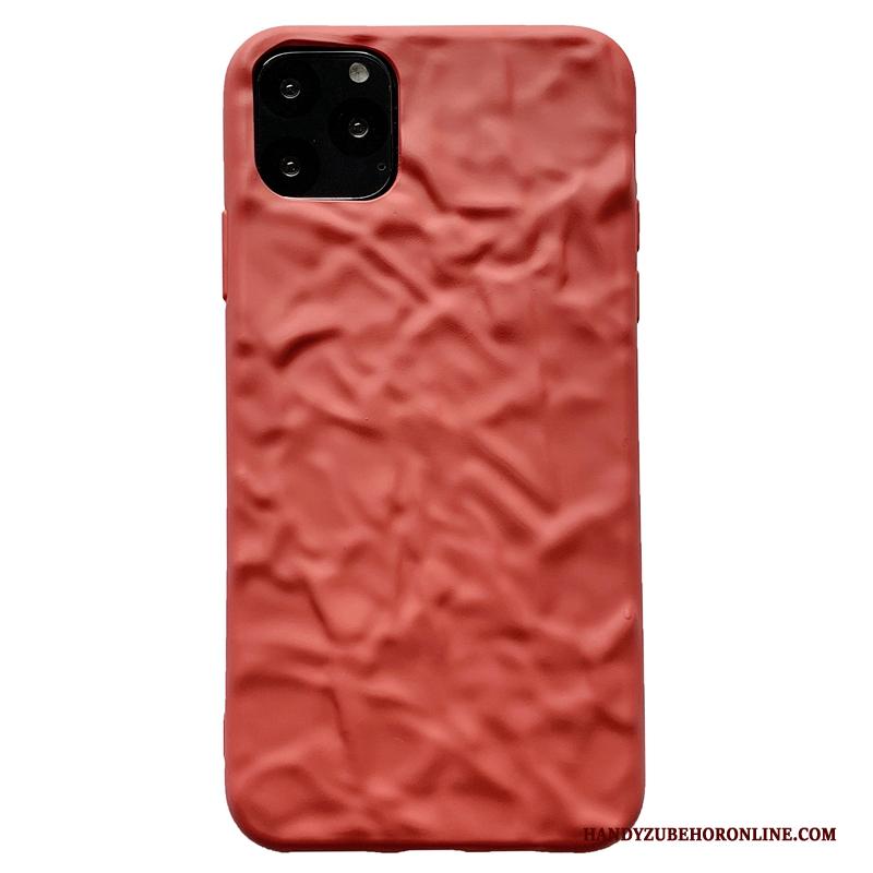 iPhone 11 Pro Max Anti-fall Net Red Plooien Persoonlijk Hoesje Telefoon Geel Zacht