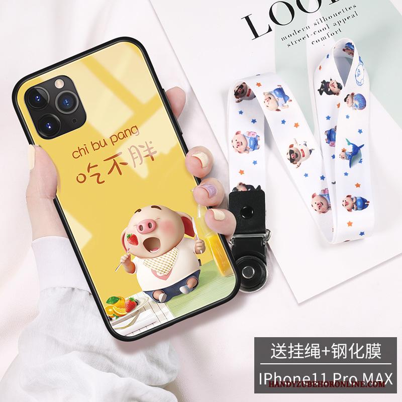 iPhone 11 Pro Max High End Hoesje Telefoon Trend Mini Glas Opknoping Nek Nieuw