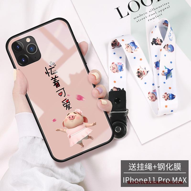 iPhone 11 Pro Max High End Hoesje Telefoon Trend Mini Glas Opknoping Nek Nieuw