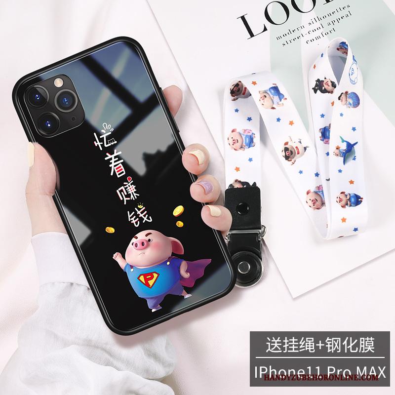 iPhone 11 Pro Max High End Hoesje Telefoon Trend Mini Glas Opknoping Nek Nieuw